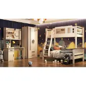 AEA Schlafzimmer Jugend Kinder Zimmer Set Modern Schrank Kommode Tisch Neu 2tlg.