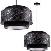 Light11 HOME Deckenleuchte Hängender Kronleuchter Lampenschirm Schwarz