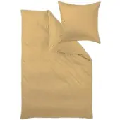 Curt Bauer Uni Mako-Satin Bettwäsche 140x220 cm + 70x90 cm | gold - gelb