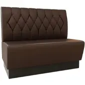 BIG Möbel Gastro Sitzbank Amsterdam | 160 cm breit | Kunstleder Braun | Diamant | Dinerbank