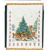 Husar Eva Rosenstand Adventskalender Kreuzstich Set mit Bären-Motiv für kreative Handa