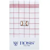 Ross 3er Pack Zwirn Halbleinen Geschirrtücher Karo 60x80 cm | rot - rot