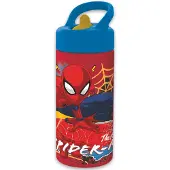 Spiderman Marvel Spider-Man Trinkflasche mit Trinkhalm 410 ml