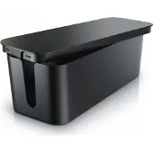 Bearware Kabelbox, Kabelmanagement Box mit Gummifüßen, Kabelaufbewahrungsbox, dezente Optik / Ladebox