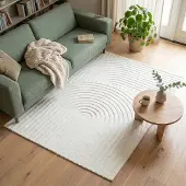 FRAAI Teppich Wohnzimmer - Charm Curves Weiß - 160x230 cm - Modern, Skandinavisch - Wohnzimmer, Schlafzimmer - FRAAI | Home & Living
