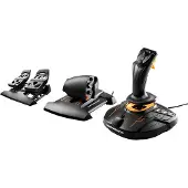 Thrustmaster - T16000M FCS Flight Pack Includes Joystick Throttle and Rudder Pedals