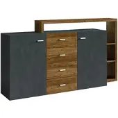 Petits-meubles SIDEBOARD Ilyes Grau und Holz