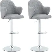 STILVORA Barhocker 2er-Set mit Armlehnen,Tresenhocker gepolstert für Bar zu Hause und Restaurants, Barstuhl mit 360° drehbar und höhenverstellbar