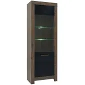 Petits-meubles VITRINE Adam Holz und Schwarz