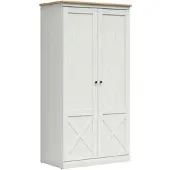 Petits-meubles SCHRANK 2 Türen Victoria Weiß und Holz