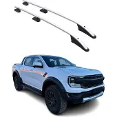 Omtec Dachreling Relingträger Aluminium für Ford Ranger PK 2022-2025 Alu Silber