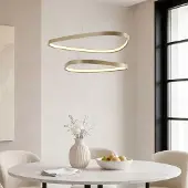 LumenXL Design-Hängelampe Nivara mit integrierter LED, 3-stufig dimmbar - Sandbeige