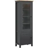 Petits-meubles VITRINE Duck Anthrazitgrau und Holz