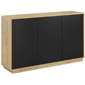 Petits-meubles SIDEBOARD Raven Mattschwarz und Holz