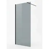 Badplaats Duschwand Rizani 80 x 200cm Glas Duschabtrennung Schwarz - Walk-In Dusche Nano Duschtrennwand