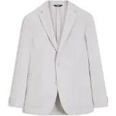 BOSS Slim-Fit Blazer aus karierter Schurwolle und Baumwolle Grösse 56
