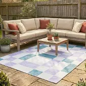 FRAAI Retro In- & Outdoorteppich - Pop Cubes Lila 120x170 cm