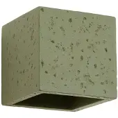 Sollux Wandleuchte QUAD beton olivgrün 1xG9 8W Beton 10x12x10cm