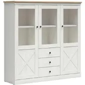 Petits-meubles GESCHIRRSCHRANK Victoria Weiß und Holz