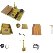 OEM Küchenspüle, Edelstahl, Einzelbecken-Design, 75x46 D