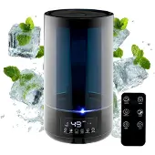 Grundig Luftbefeuchter HD-1903A – Ultraschall-Luftbefeuchter 4,3L – mit Timer und Nachtlicht – Mit Fernbedienung – Schwarz