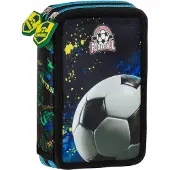Derform Federmäppchen mit zwei Fächern und Zubehör Ball 20