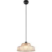 TRIO Leuchten Hängelampe Abella, dimmbar, creme / amber, für Wohn- / Esszimmer, Glas, Pendelleuchte