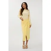 Esqualo Skirt Long City Yellow Größe: 40 | Midiröcke Outlet | Damen | Gelb