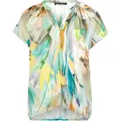 Betty Barclay Satin-Bluse mit Blumenprint in Mint/Nature | Gr.: 38
