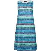 Betty Barclay Etuikleid "Etuikleid ohne Arm", Damen, Gr. 46, EURO, bunt (blau, grün), Obermaterial: 99% Polyester PES. 1% Polyamid PA., Kleider Etuikleid