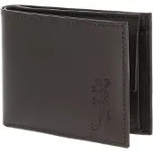 OXMOX Leder Geldbörse Leather RFID Protect Pocketbörse Lizard Embossed Brown dunkelbraun