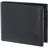 OXMOX Leder Geldbörse Leather RFID Protect Querscheinbörse Freedom Cross Embossed Black schwarz