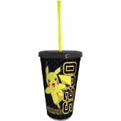 Pokémon Tumbler with straw 470ml: Pikachu Collage