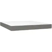 vidaXL Taschenfederkernmatratze Mittel Dunkelgrau 183x213x20 cm Stoff