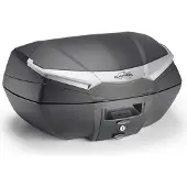 Kappa Moto Mittiger Kofferraum 49L Monokey K4900A K'vanguard Mit Silbernen Einsätzen - Neu