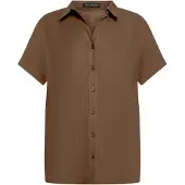 Betty Barclay Schlupfbluse "Schlupfbluse mit Kragen", Damen, Gr. 46, braun, Obermaterial: 100% Baumwolle CO., Blusen Schlupfbluse