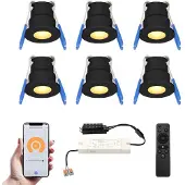 HOFTRONIC™ Milano Smart LED Mini Einbaustrahler 12V 3W 200lm 2700K IP65 Schwarz