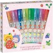 Janod Glitzer Stifte Set - 8 Mini Papeterie Stifte für Kinder