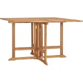 Syfax Garten-Esstisch Klappbar 110x110x75 cm Massivholz Teak