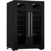 Klarstein Shiraz Weinkühlschrank| 2 Kühlzonen | Touch-Steuerung | LED-Beleuchtung | freistehend Schwarz