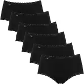 Sloggi 6er Pack 24/7 Cotton Lace Midi Slip