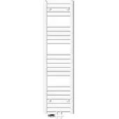 LuxeBath Badheizkörper Mittelanschluss 300 x 1400 mm Weiß gerade mit Thermostat und Anschlussgarnitur Durchgang Boden Weiß - Heizkörper, ohne Heizstab
