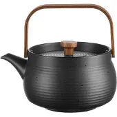 Asa selection Teekanne Japandi With Wooden Handle Black 600 ml