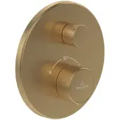 Villeroy & Boch Unterputz-Thermostat Universal Taps & Fittings, Brushed Gold, 157x66x157mm, Thermostatfunktion mit ViPush-Technologie