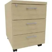 Quadrifoglio Rollcontainer Idea, aus Holz, eiche, mit 3 Schubladen, abschließbar