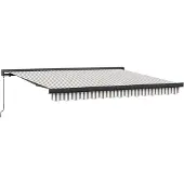 vidaXL Ausziehbare Markise Hellgrau und Weiß 350 x 250 cm
