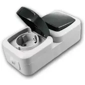 Chilitec Feuchtraum Kombi SchalterSteckdose IP44 250V
