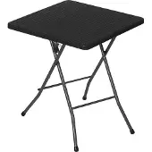 OEM Klappbarer Gartentisch für Balkon und Camping, HDPE, schwarz, 61x61x73cm