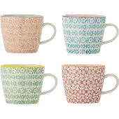 Bloomingville Carla Becher, Bunt, Steingut 4er Set
