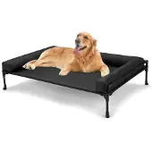 OEM Großes Hundebed, kühl, abnehmbar, waschbar, schwarz, 104x69x23cm